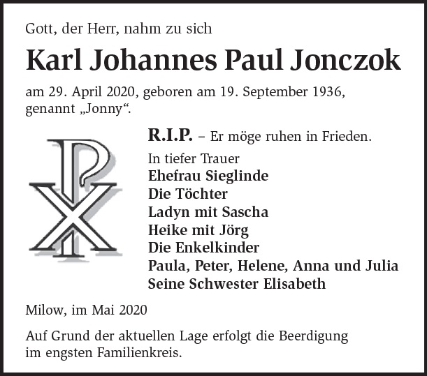 Karl Johannes Paul Jonczok