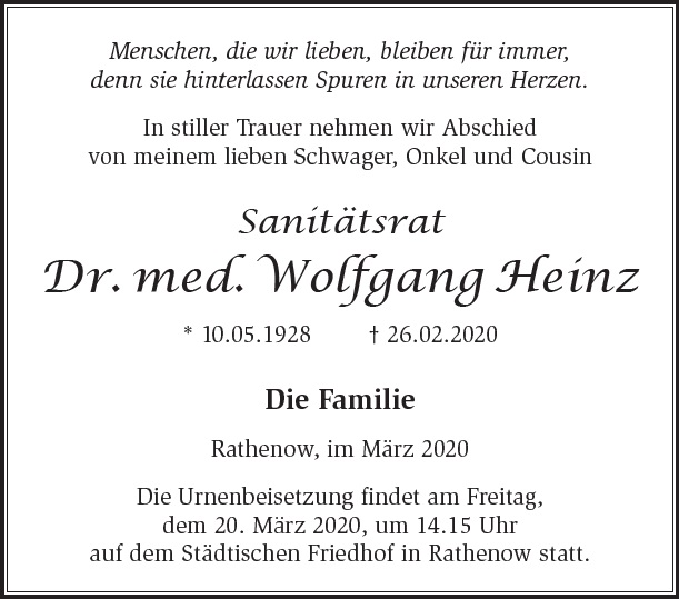 Dr. med. Wolfgang Heinz