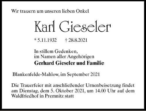 Karl Gieseler