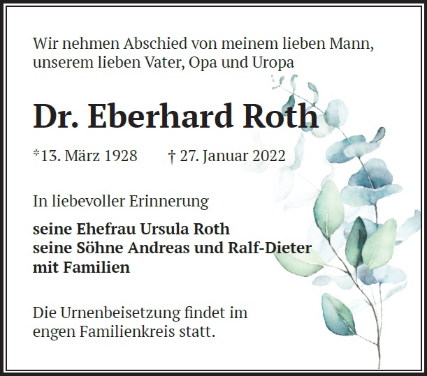 Dr. Eberhard Roth