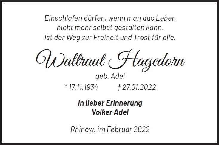 Waltraut Hagedorn