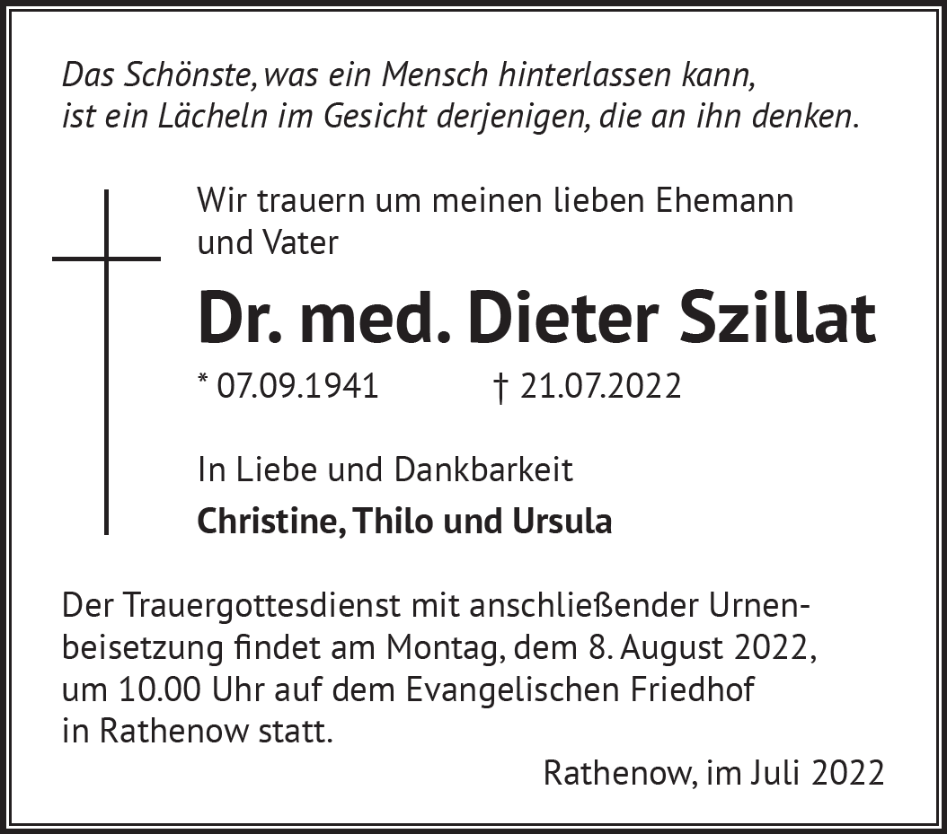 Dr. Dieter Szillat