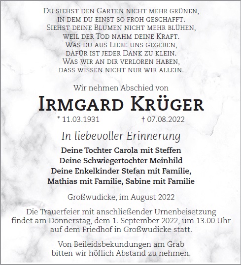 Irmgard Krüger