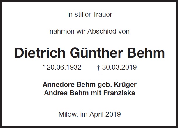 Dietrich Günther Behm