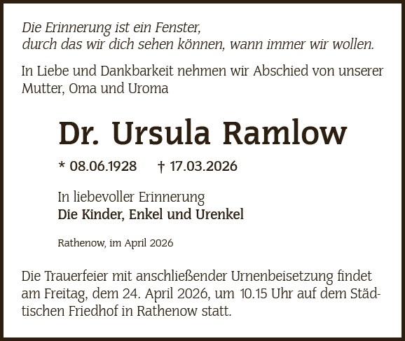 Dr. Ursula Ramlow